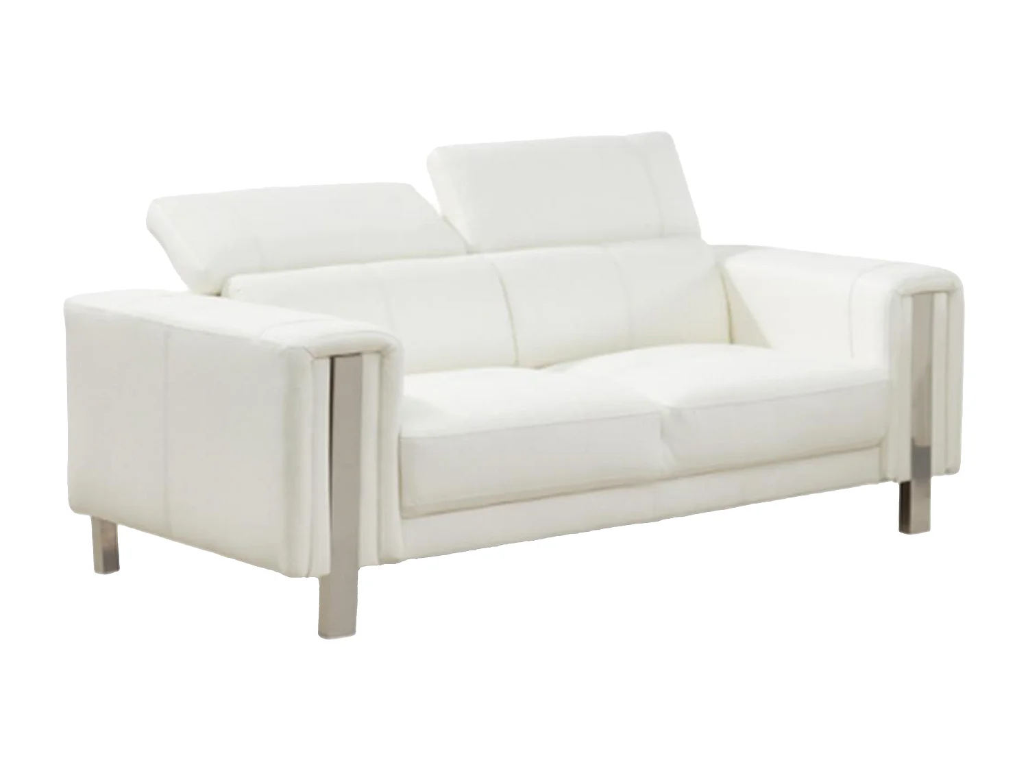 Canapés 3 places et 2 places en simili MAROUA - Blanc