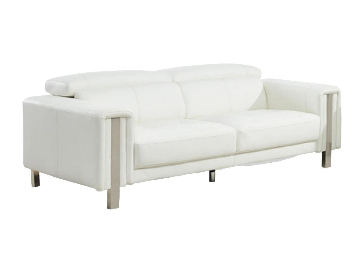 Canapés 3 places et 2 places en simili MAROUA - Blanc