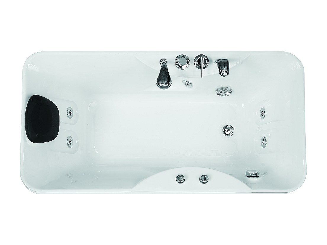 Whirlpool Badewanne - 1 Person  - 140 Liter - Ecke Rechts - GAVINO günstig online kaufen