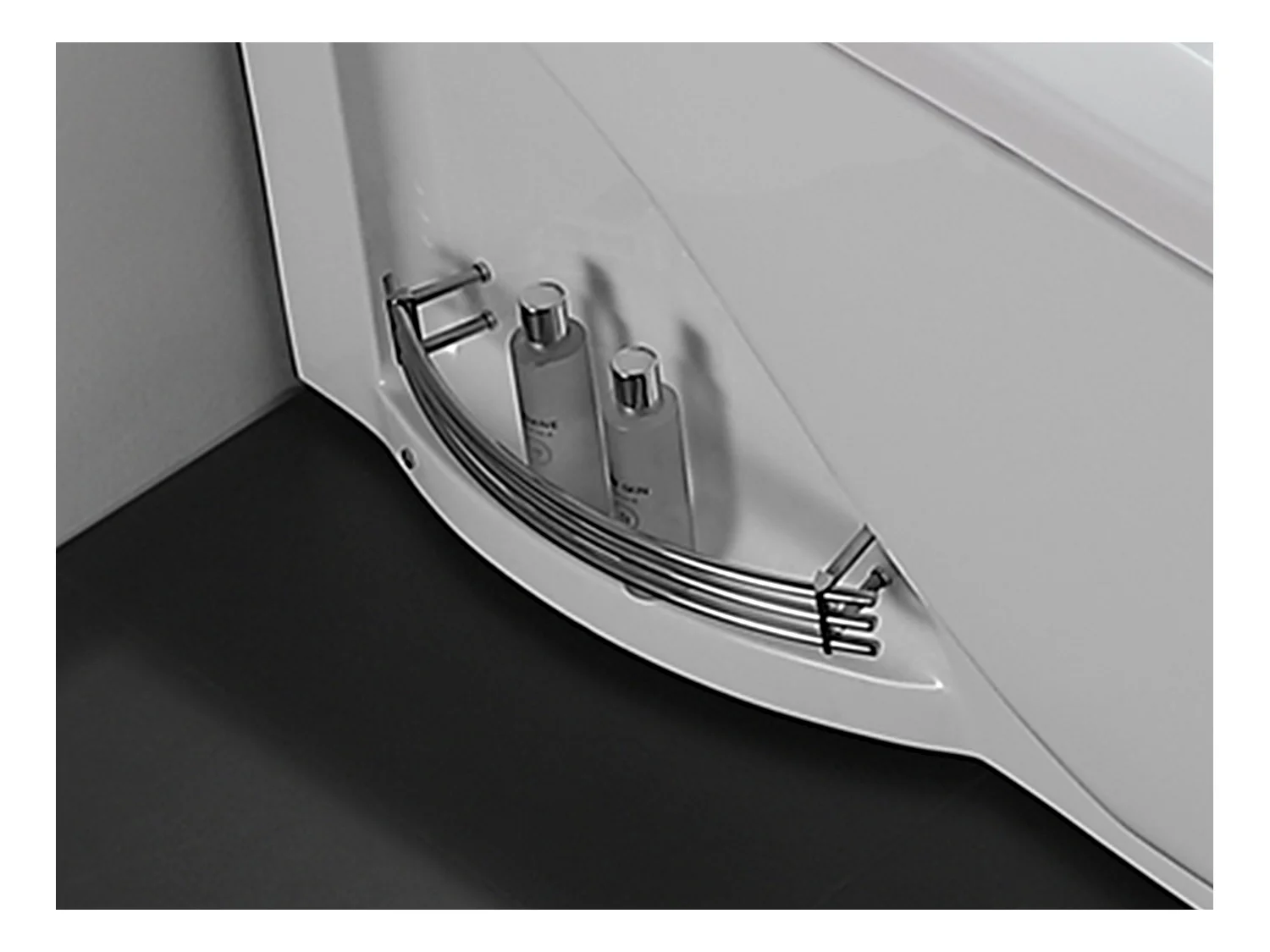 Whirlpool Badewanne - 2 Personen - 385 L - 181 x 121 x 65 cm - Ecke Links - Weiß - RAFINA