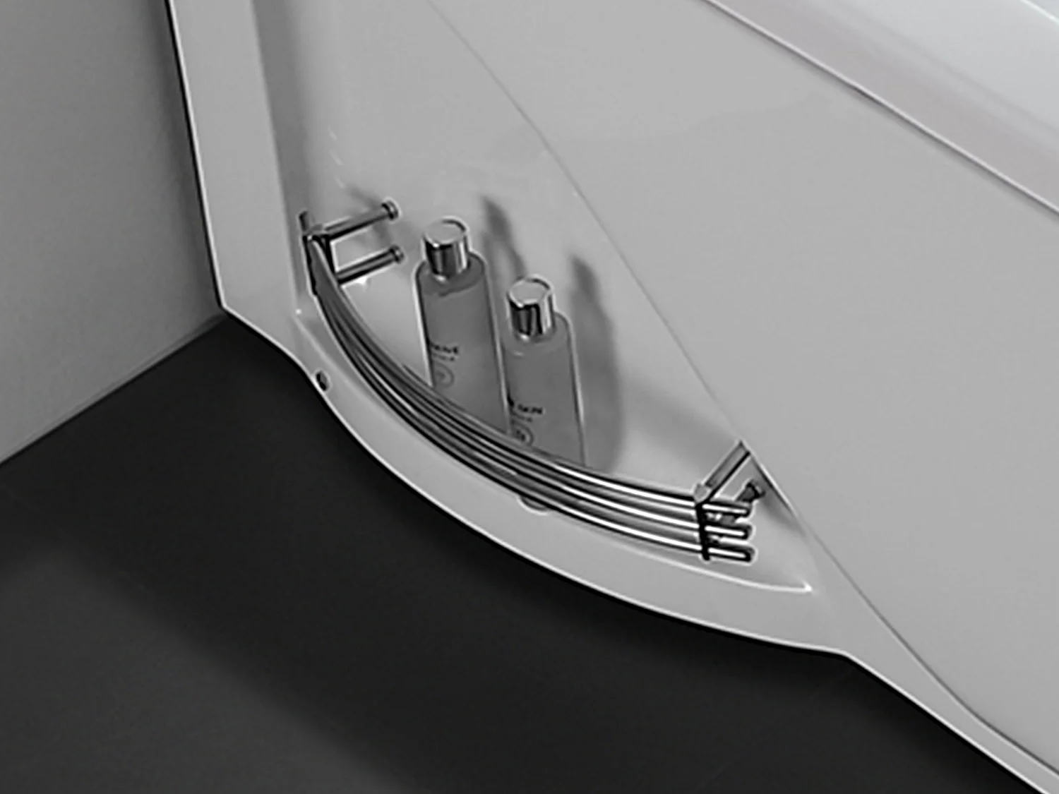 Baignoire balnéo blanche - 2 places - 385 L - 181 x 121 x 65 cm - Angle gauche - RAFINA