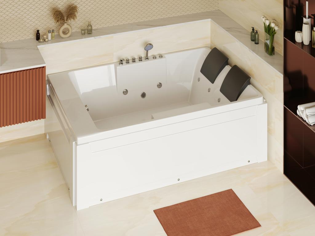 Whirlpool Badewanne - 2 Personen - 515 L - 182 x 122 x 62 cm - Ecke Rechts günstig online kaufen