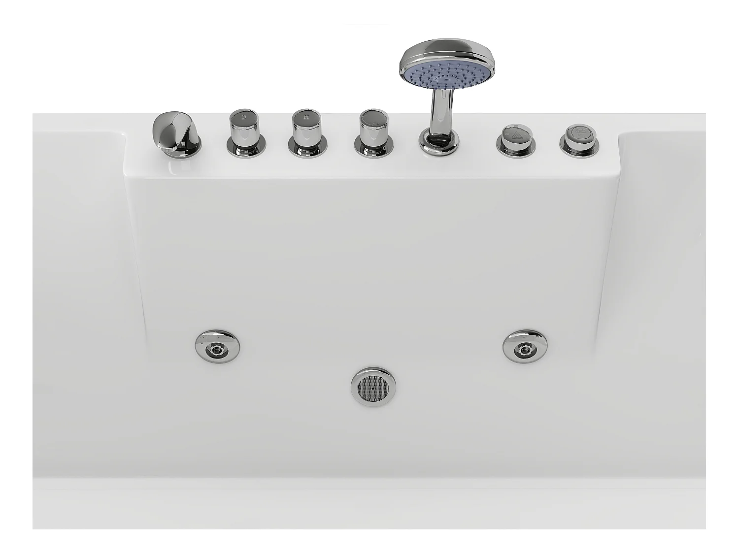 Baignoire balnéo - 2 places - 515 L - 182 x 122 x 62 cm - Angle droit - THALASSA