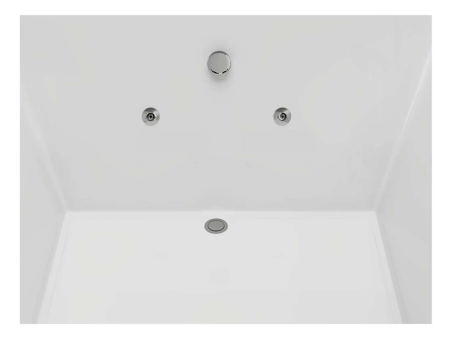 Baignoire balnéo - 2 places - 515 L - 182 x 122 x 62 cm - Angle droit - THALASSA