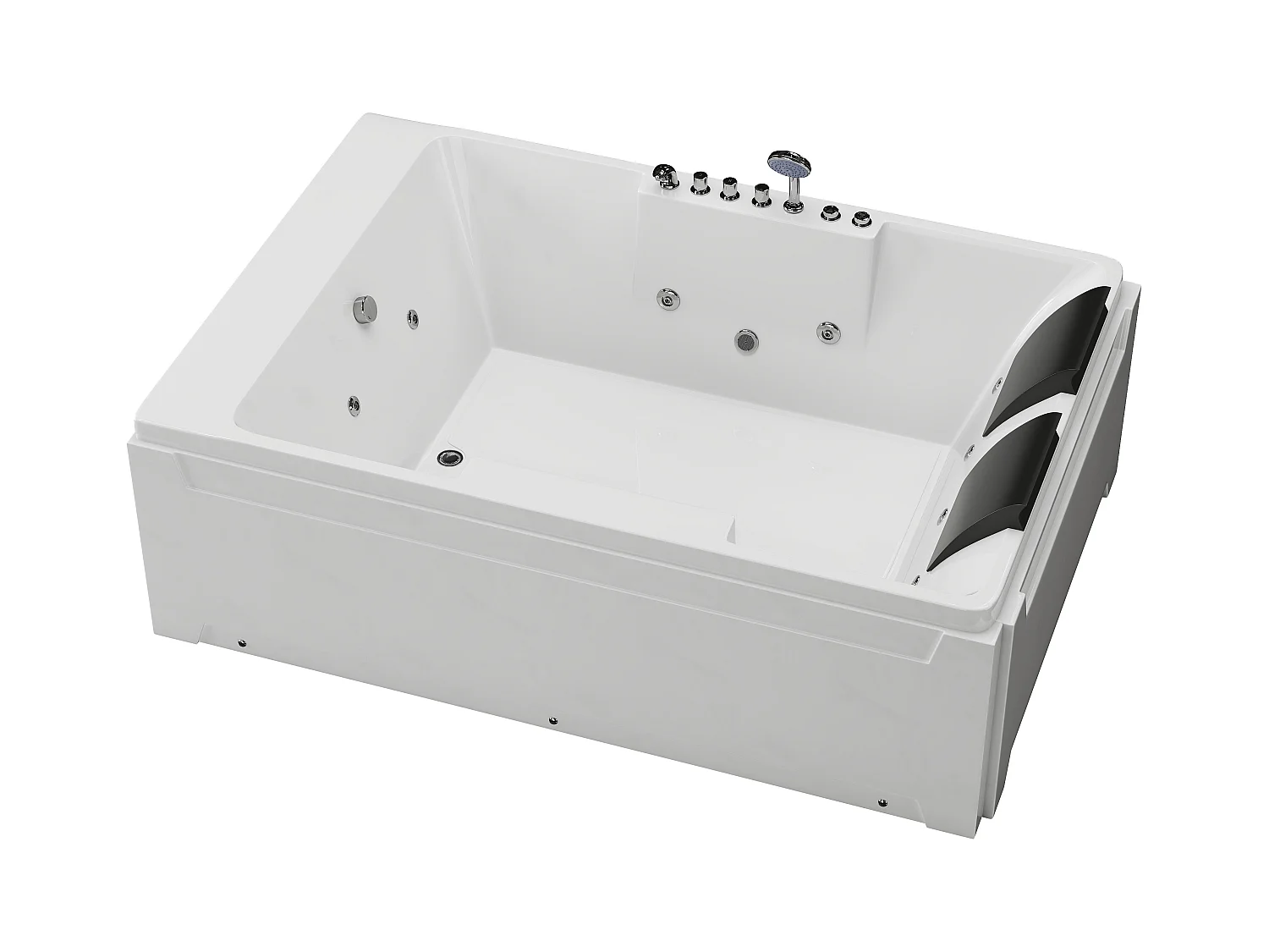 Baignoire balnéo - 2 places - 515 L - 182 x 122 x 62 cm - Angle droit - THALASSA