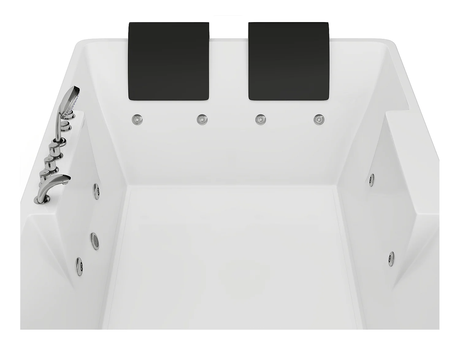 Baignoire balnéo - 2 places - 515 L - 182 x 122 x 62 cm - Angle droit - THALASSA