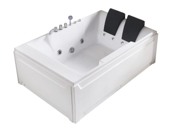vente unique Baignoire balnéo - 2 places - 515 L - 182 x 122 x 62 cm - Angle droit - THALASSA