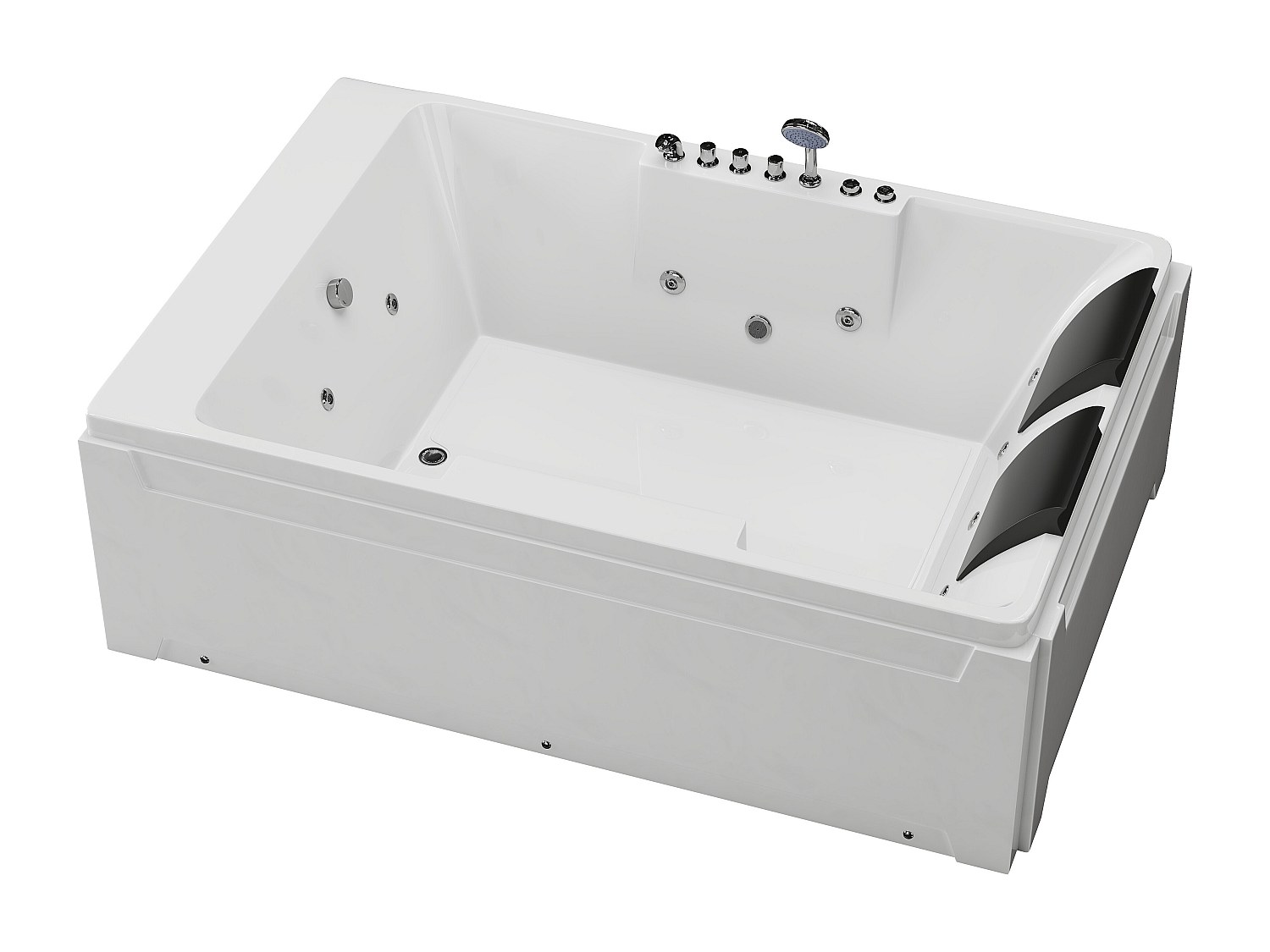Whirlpool Badewanne - 2 Personen - 515 L - 182 x 122 x 62 cm - Ecke Rechts günstig online kaufen