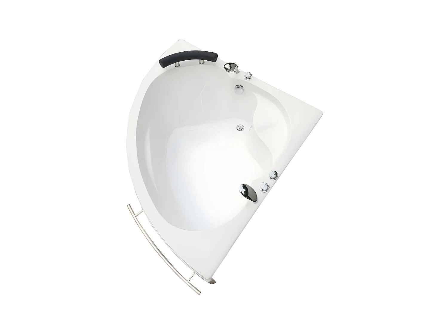 Baignoire d'angle NAVONA avec robinetterie - 263L - 135*135*54 cm