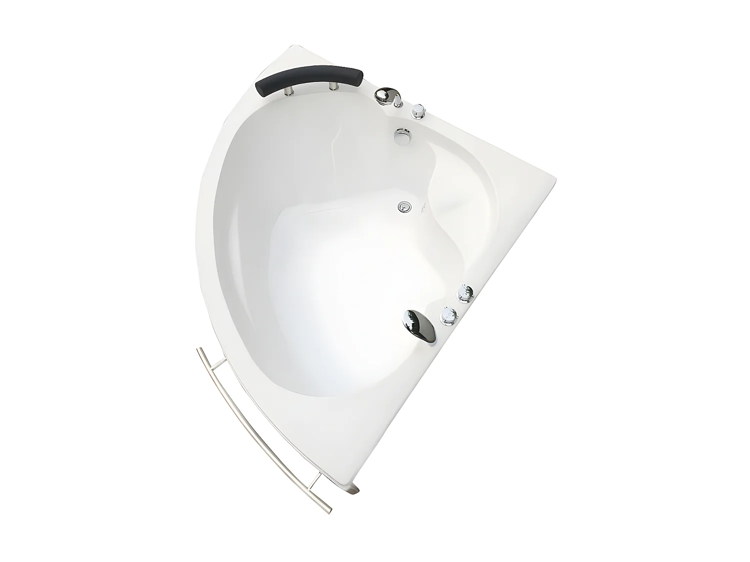 Vasca angolare con rubinetto - 135 x 135 x H54 cm - 263L - NAVONA