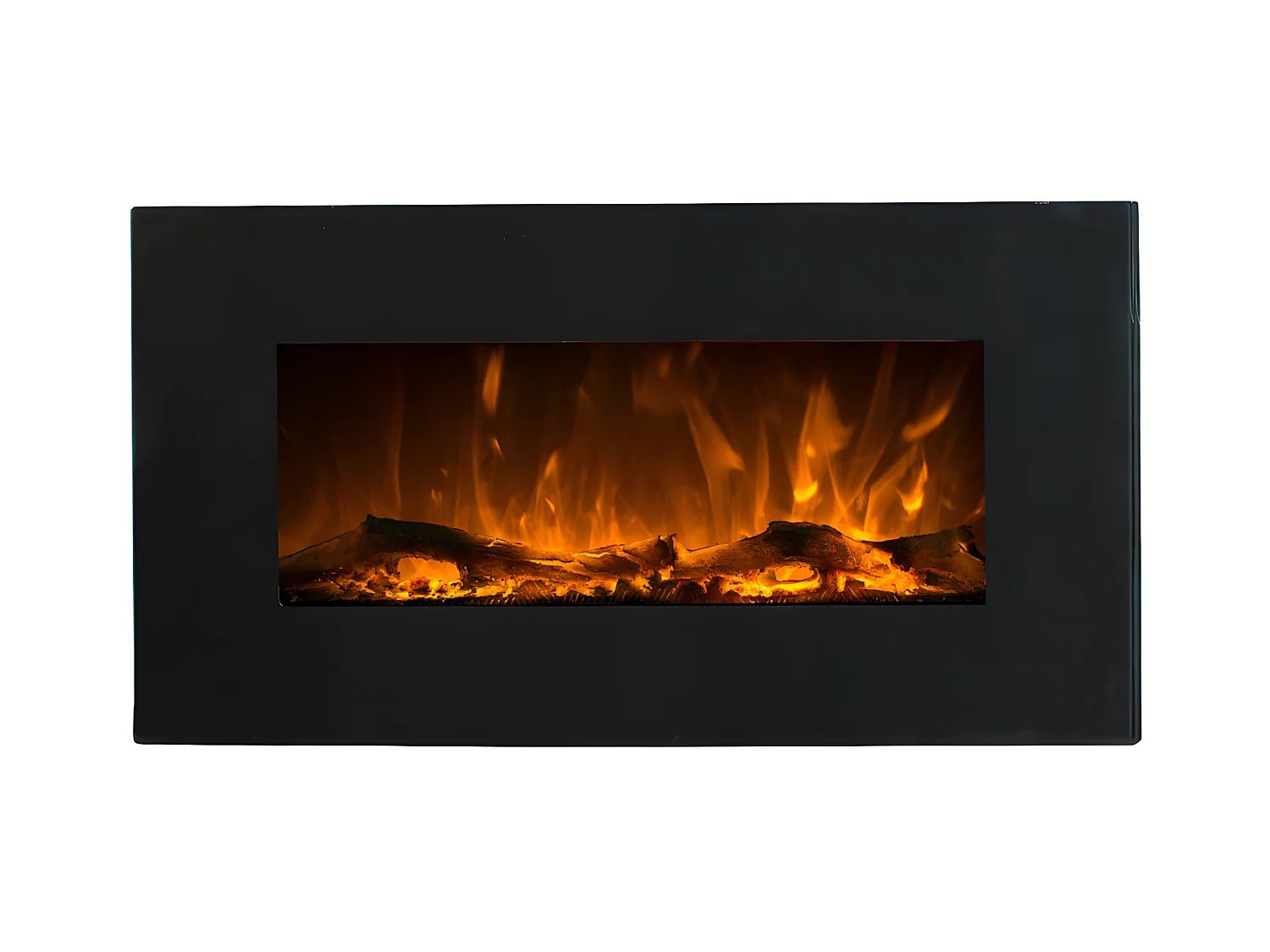 Cheminée électrique CHANDELA - Murale -  L84 x P14 x H45 cm - Noire