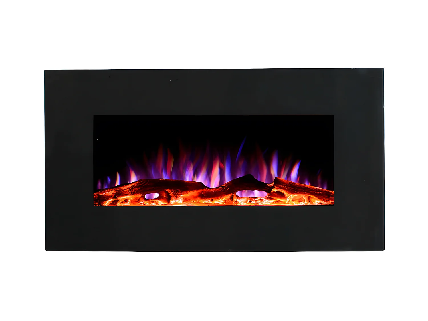 Chimenea eléctrica CHANDELA - Largo 84 x Ancho 14 x Alto 45 cm - Negra