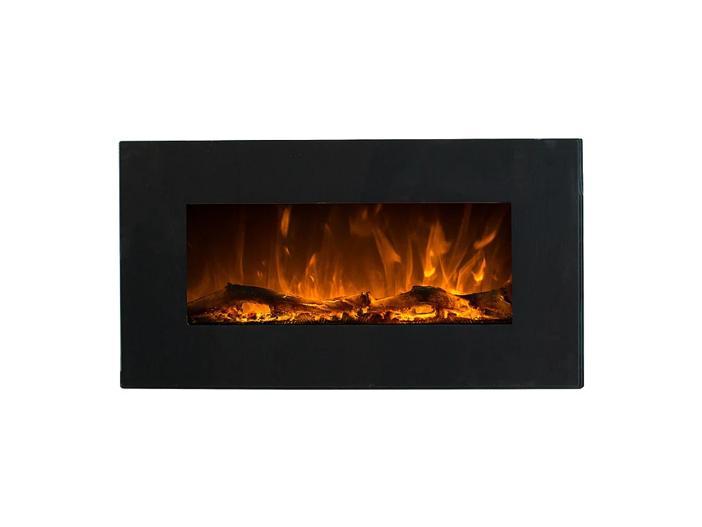 Chimenea eléctrica CHANDELA - Largo 84 x Ancho 14 x Alto 45 cm - Negra