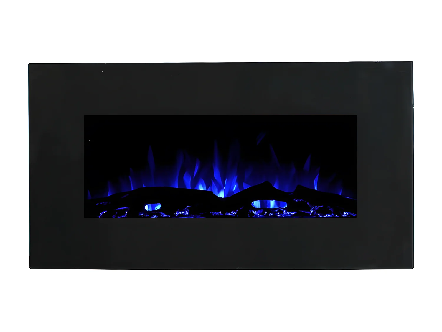 Kominek elektryczny CHANDELA - Szer. 84 x Gł. 14 x Wys. 45 cm - Czarny