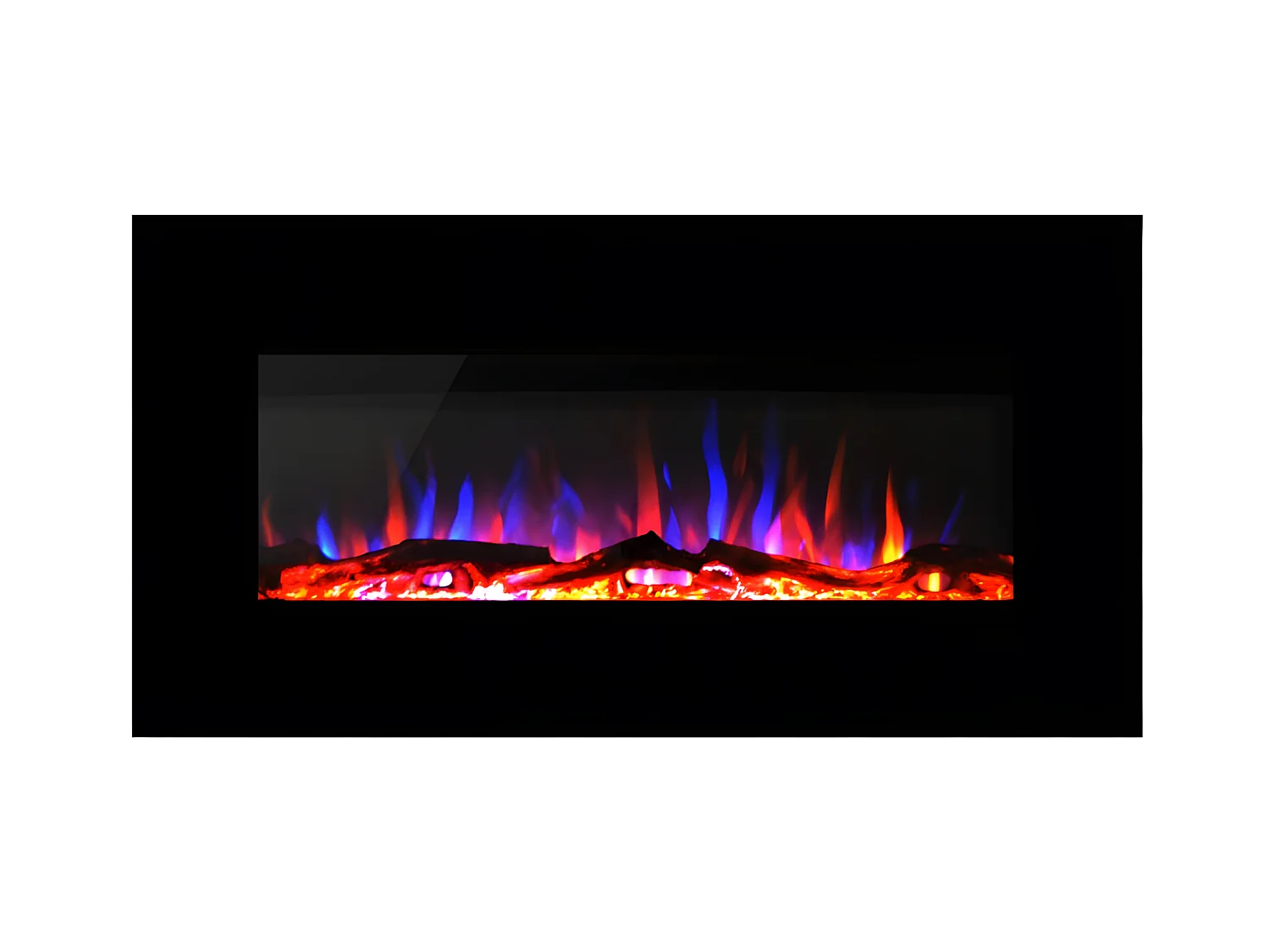 Chimenea eléctrica LALITA - Largo 110 x Ancho 14 x Alto 49 cm - Negra