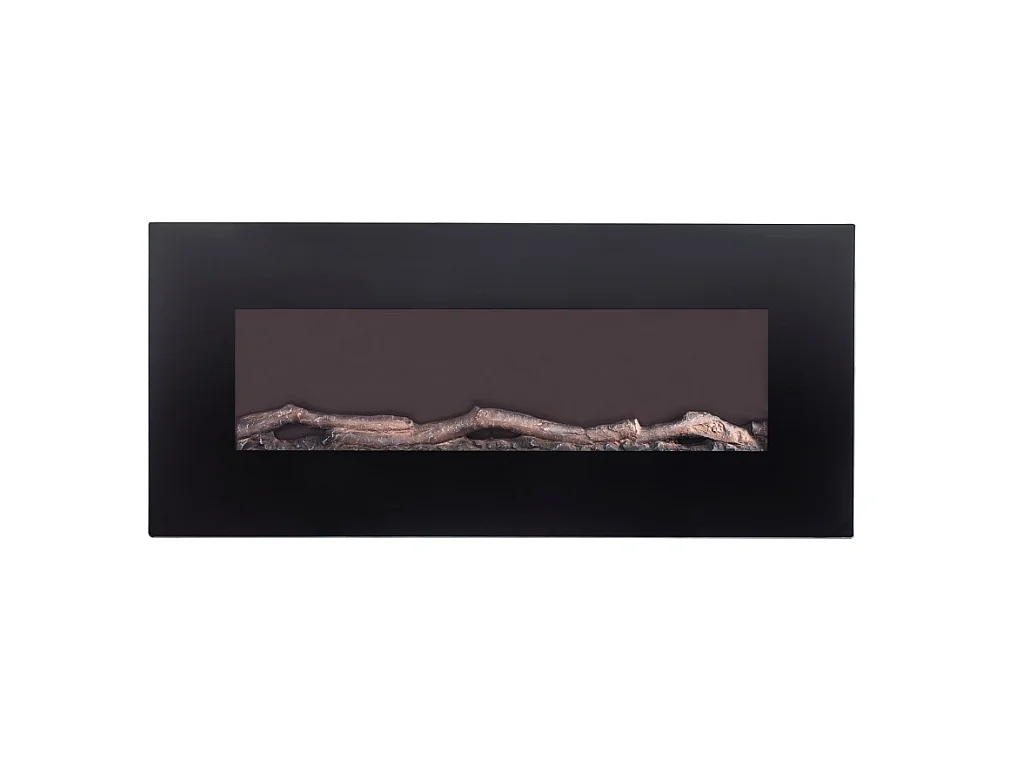 Chimenea eléctrica LALITA - Largo 110 x Ancho 14 x Alto 49 cm - Negra