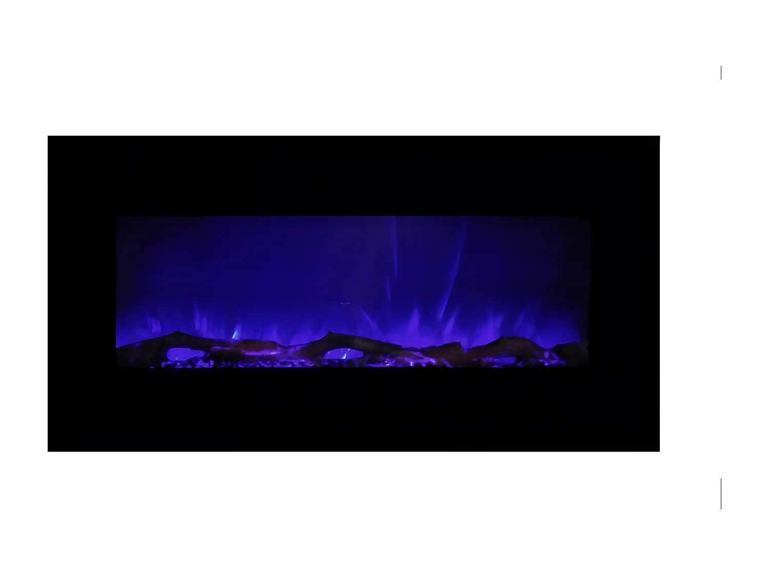 Cheminée électrique murale LALITA - L110 x P14 x H49 cm - Noire