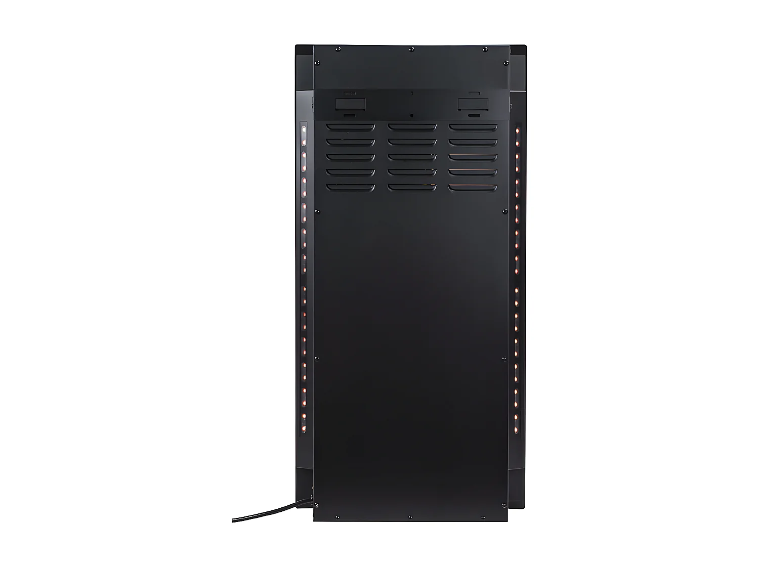 Cheminée électrique incurvée VULCANO - L41 x P13 x H81 cm - Noire