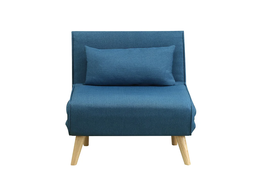 Fauteuil convertible POSIO en tissu - Bleu
