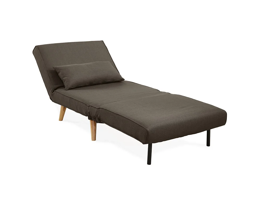 Poltrona letto in tessuto Tortora - POSIO