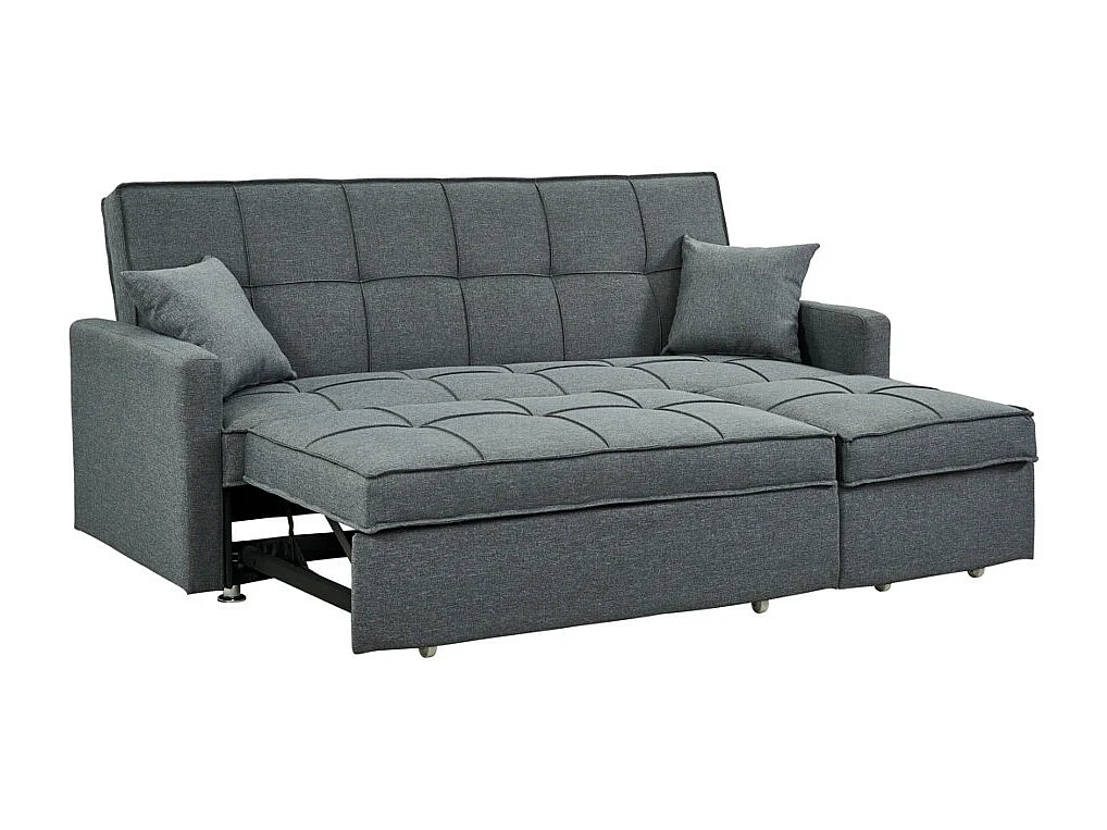 Canapé 3 places convertible en tissu CANETTI - Gris