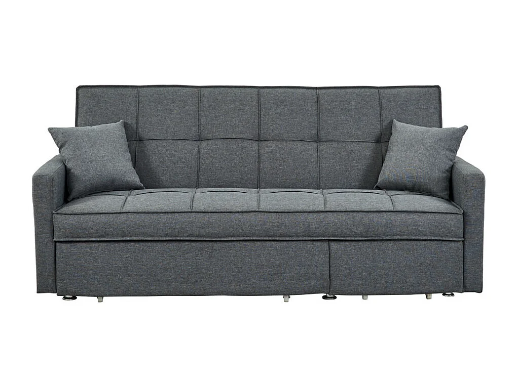Canapé 3 places convertible en tissu CANETTI - Gris
