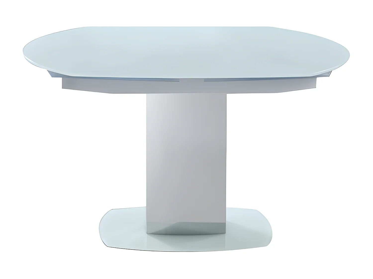 Tavolo da pranzo allungabile 6 a 8 posti in vetro temperato e metallo Bianco - TALICIA