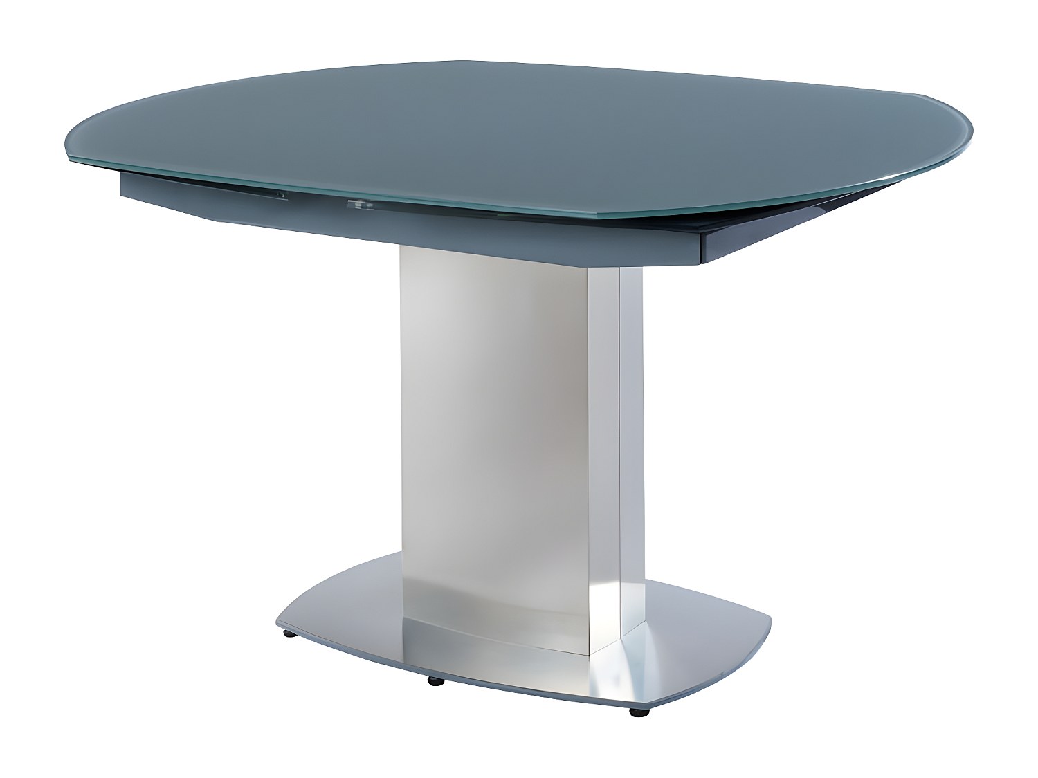 Esstisch ausziehbar - Glas & Metall - Grau - TALICIA günstig online kaufen