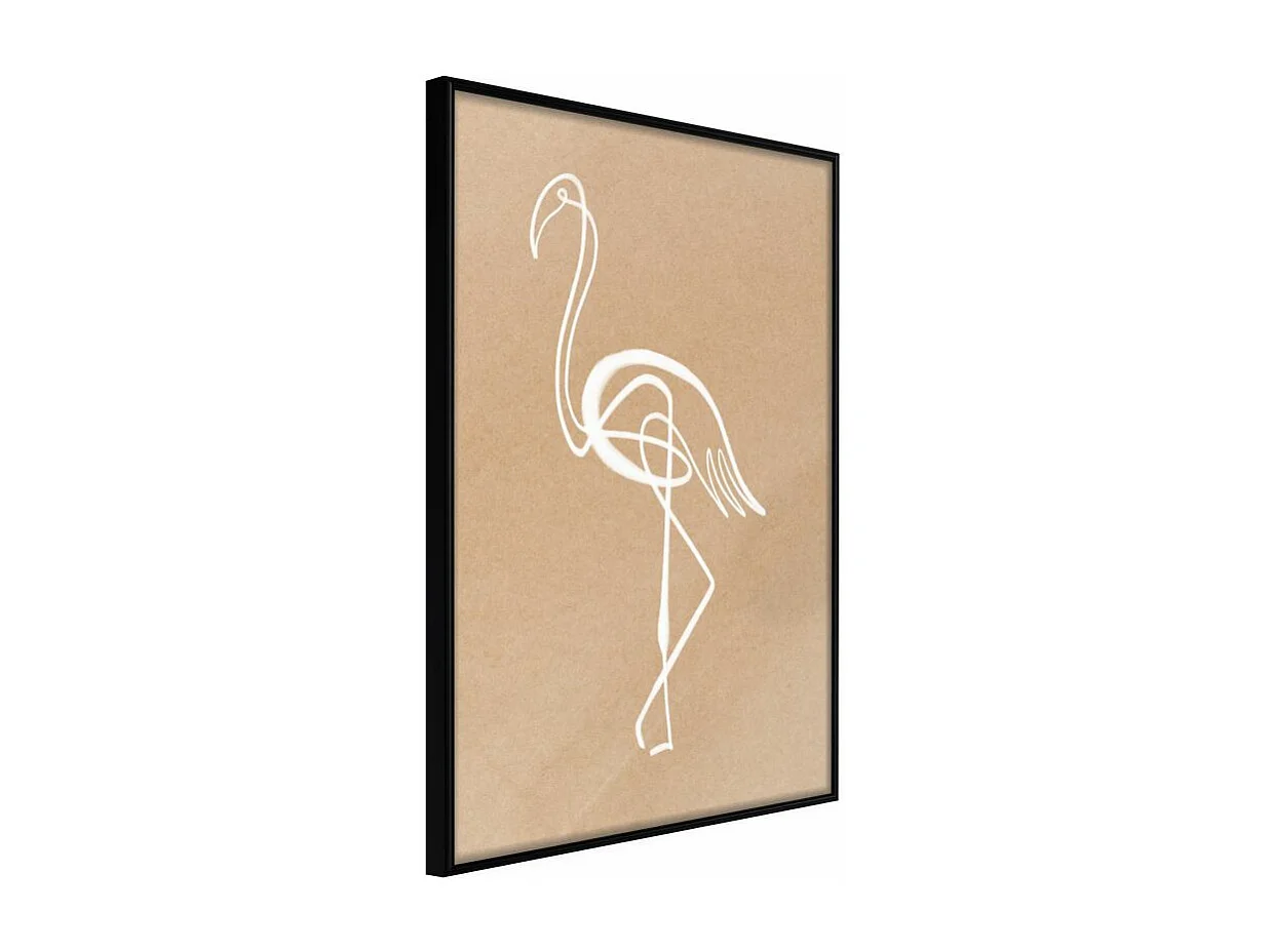 Affiche Murale Encadrée "Lonely Bird" 21 x 30 cm Noir