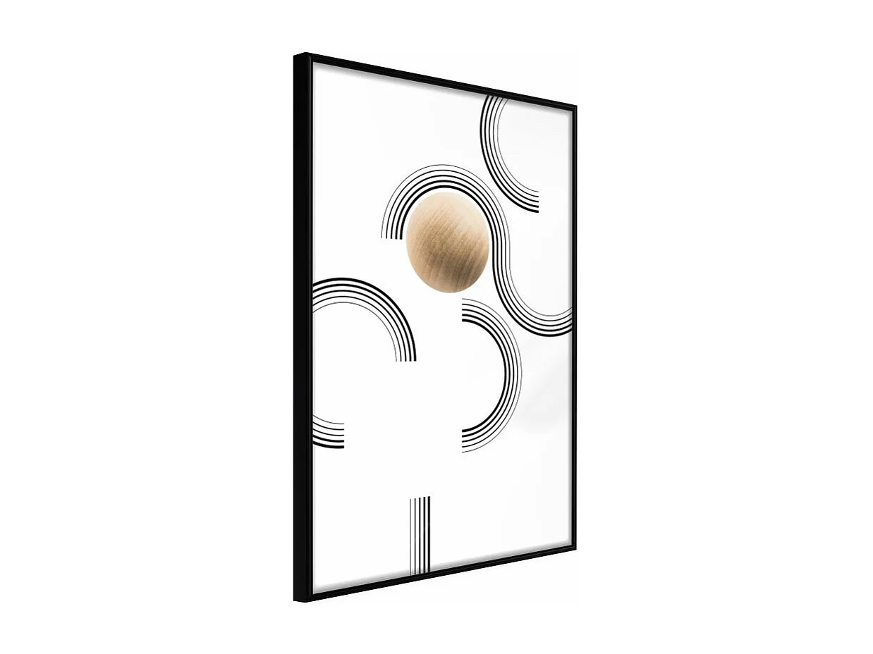 Affiche Murale Encadrée "Sphere in a Trap" 21 x 30 cm Noir