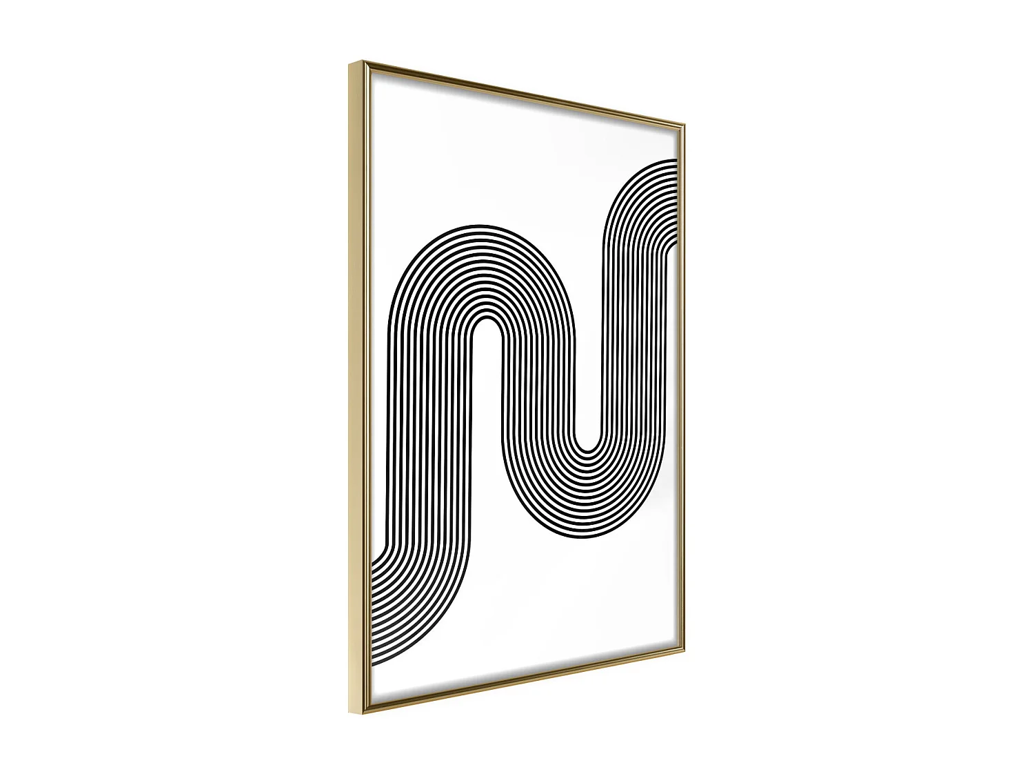 Affiche Murale Encadrée "Ups and Downs of Life" 21 x 30 cm Or