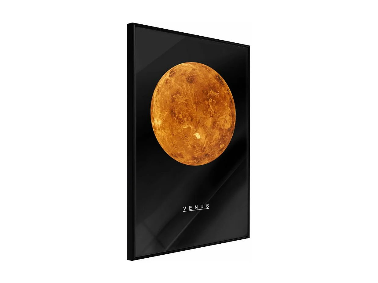 Affiche Murale Encadrée "The Solar System Venus" 30 x 42 cm Noir