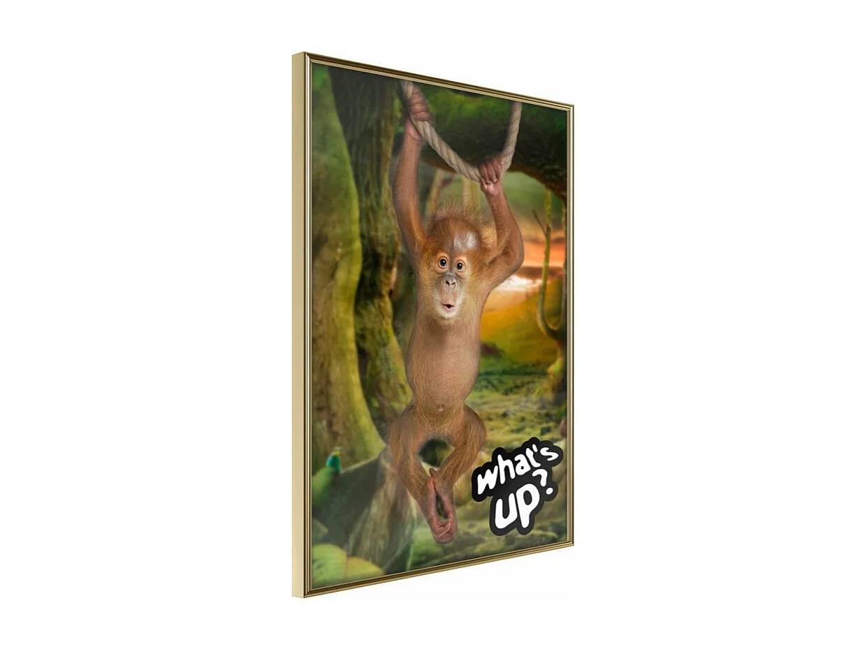 Affiche Murale Encadrée "Life in the Jungle" 40 x 60 cm Or