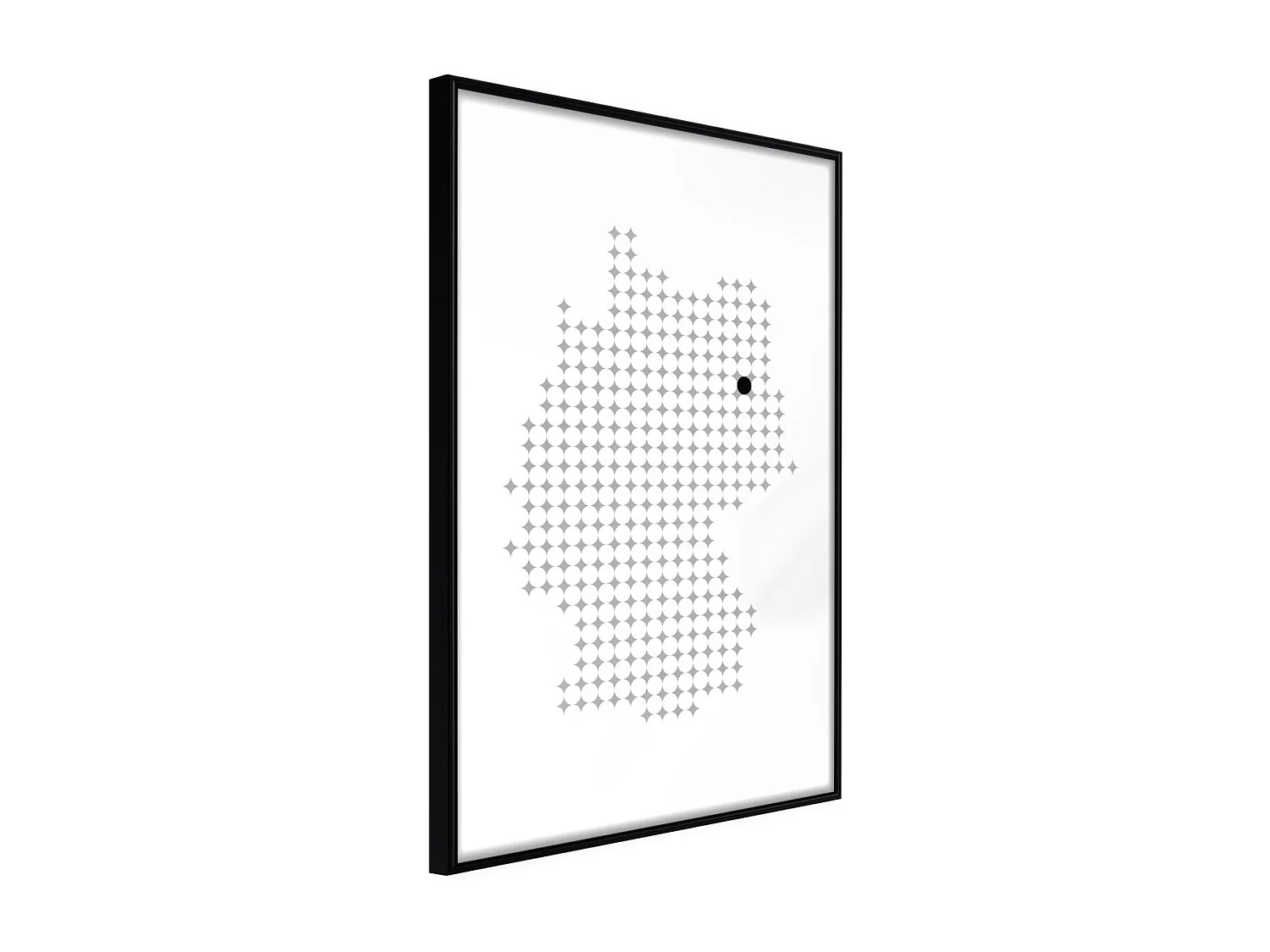 Affiche Murale Encadrée "Pixel Map of Germany" 40 x 60 cm Noir