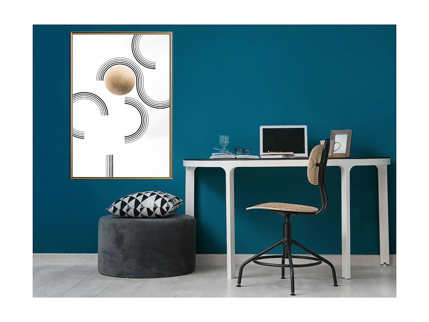 Affiche Murale Encadrée "Sphere in a Trap" 40 x 60 cm Or