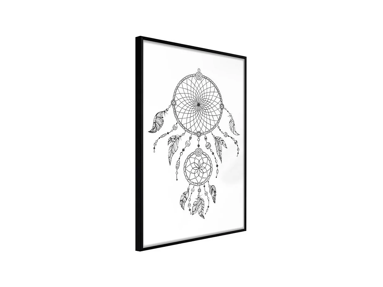 Affiche Murale Encadrée "Catch Your Dreams" 40 x 60 cm Noir