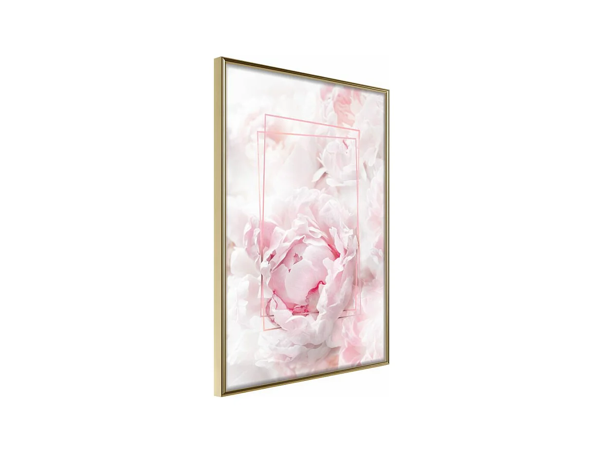 Affiche Murale Encadrée "Floral Dreams" 40 x 60 cm Or