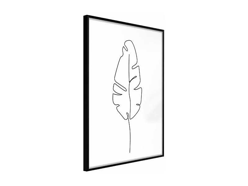 Affiche Murale Encadrée "Drawn with One Line" 30 x 42 cm Noir