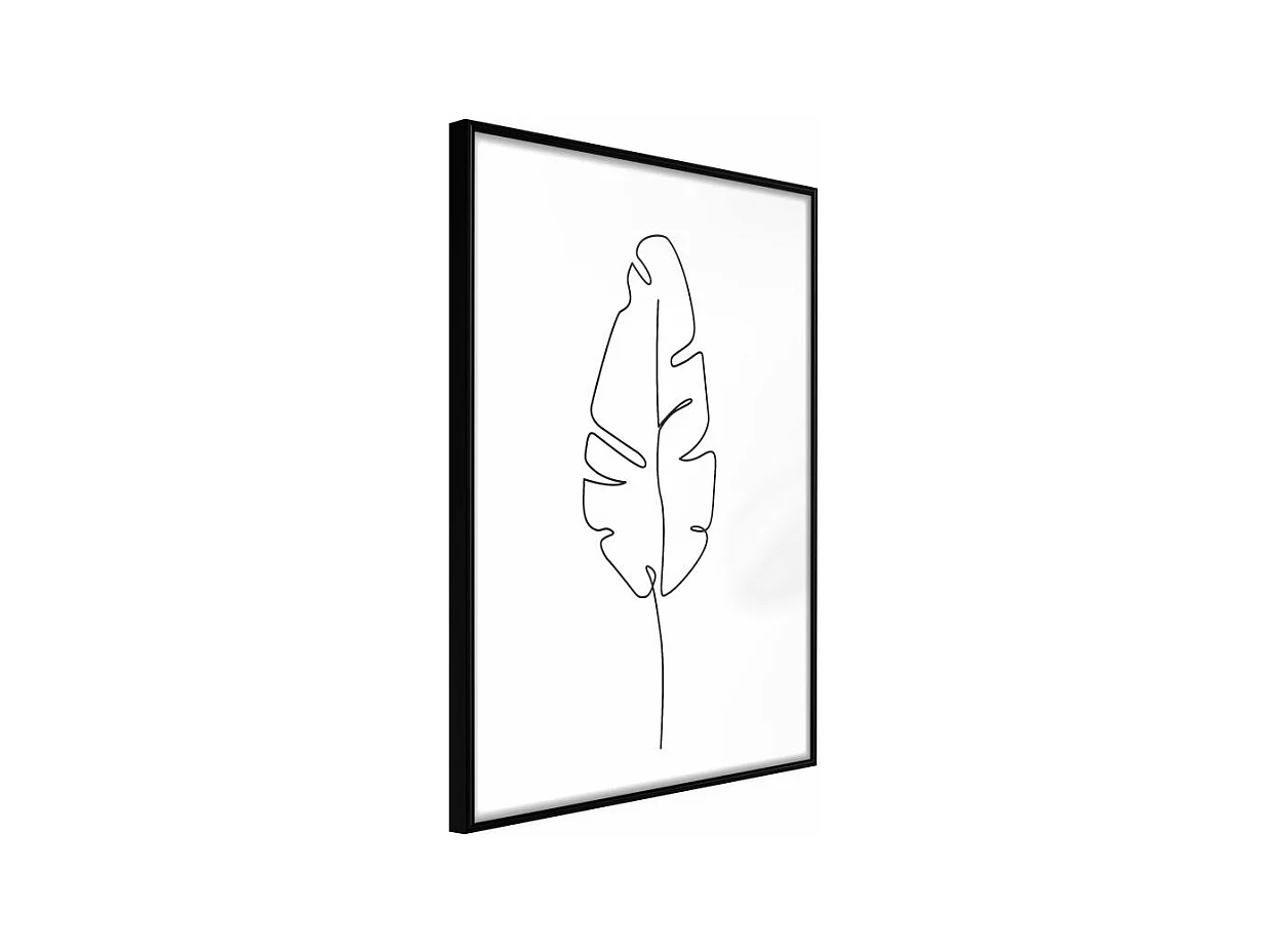 Affiche Murale Encadrée "Drawn with One Line" 30 x 42 cm Noir