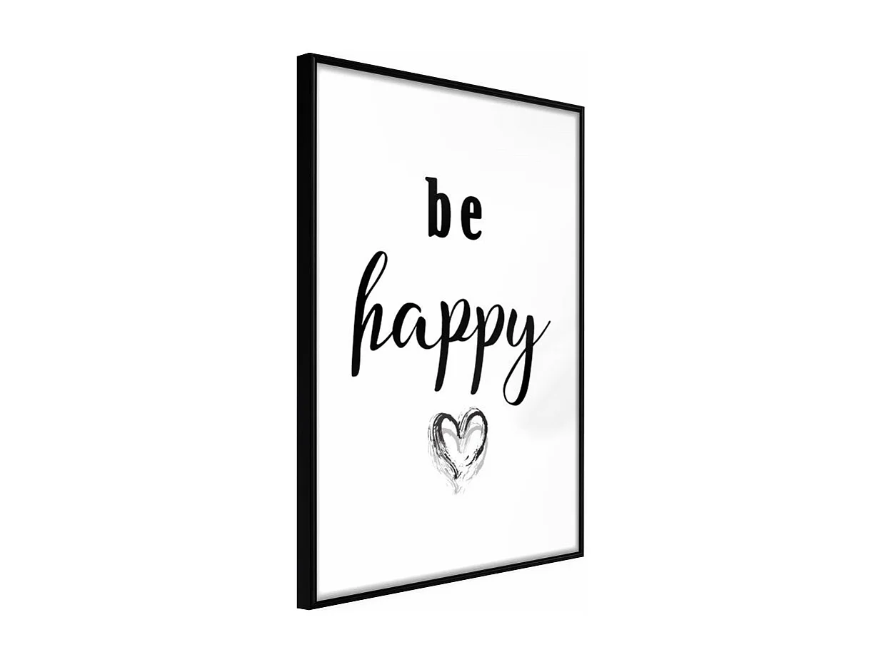 Affiche Murale Encadrée "Don't Worry" 30 x 42 cm Noir