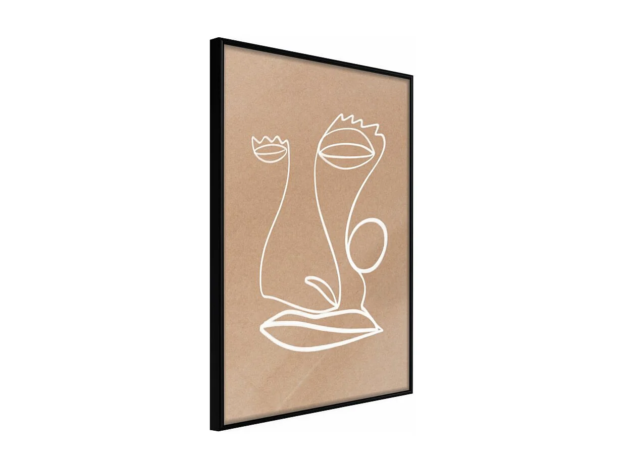 Affiche Murale Encadrée "Face" 21 x 30 cm Noir