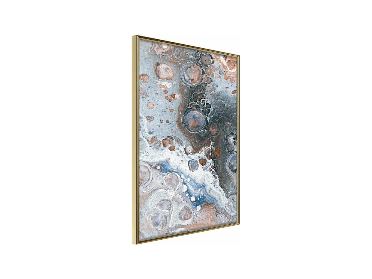 Affiche Murale Encadrée "Surface of the Unknown Planet II" 21 x 30 cm Or