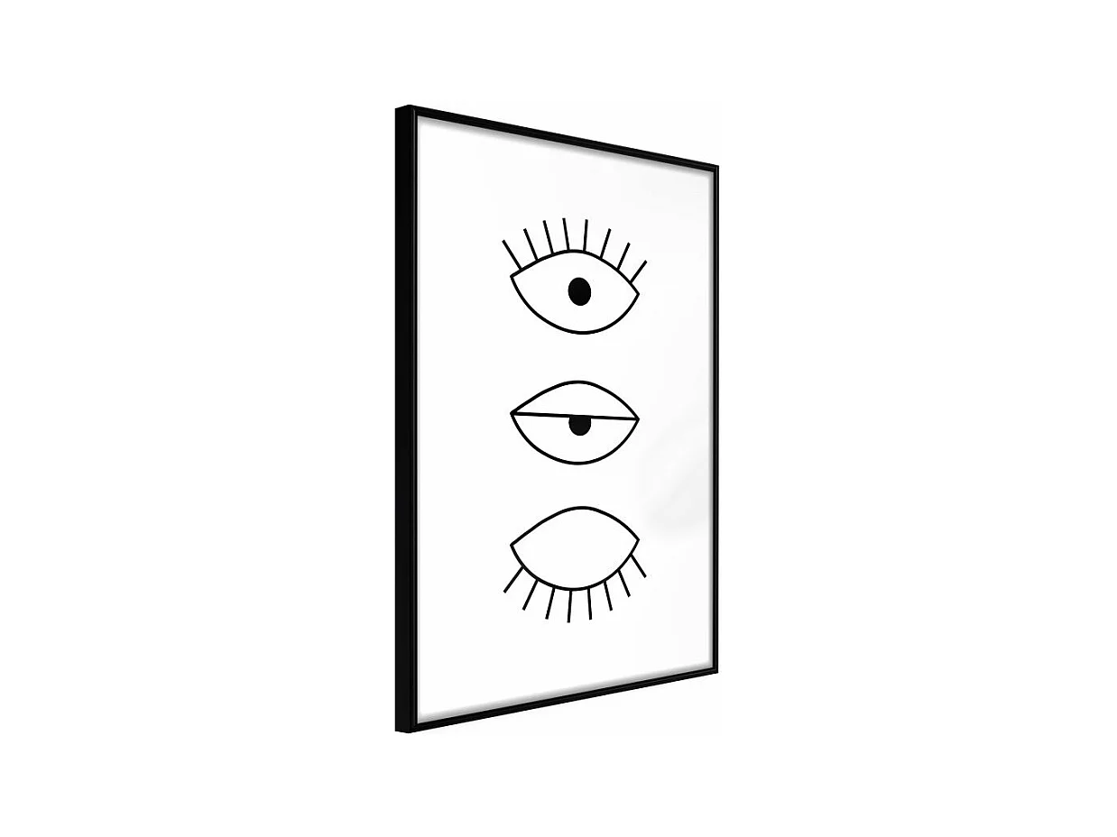 Affiche Murale Encadrée "Phases of Falling Asleep" 40 x 60 cm Noir