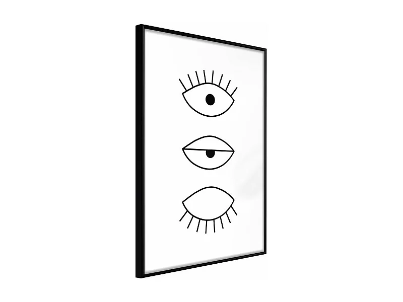 Affiche Murale Encadrée "Phases of Falling Asleep" 40 x 60 cm Noir