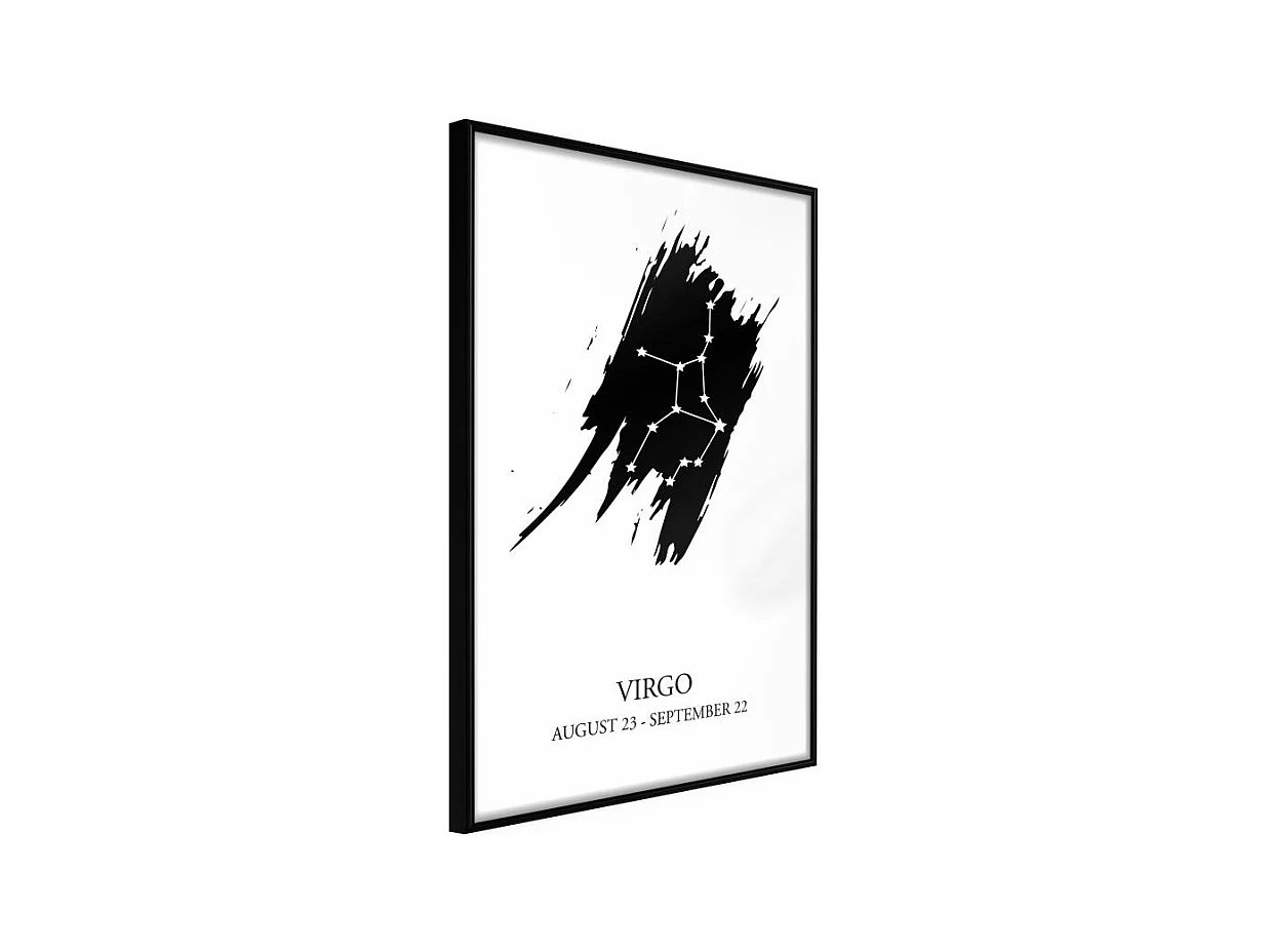 Affiche Murale Encadrée "Zodiac Virgo I" 40 x 60 cm Noir