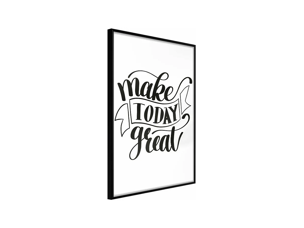 Affiche Murale Encadrée "Today V" 30 x 42 cm Noir