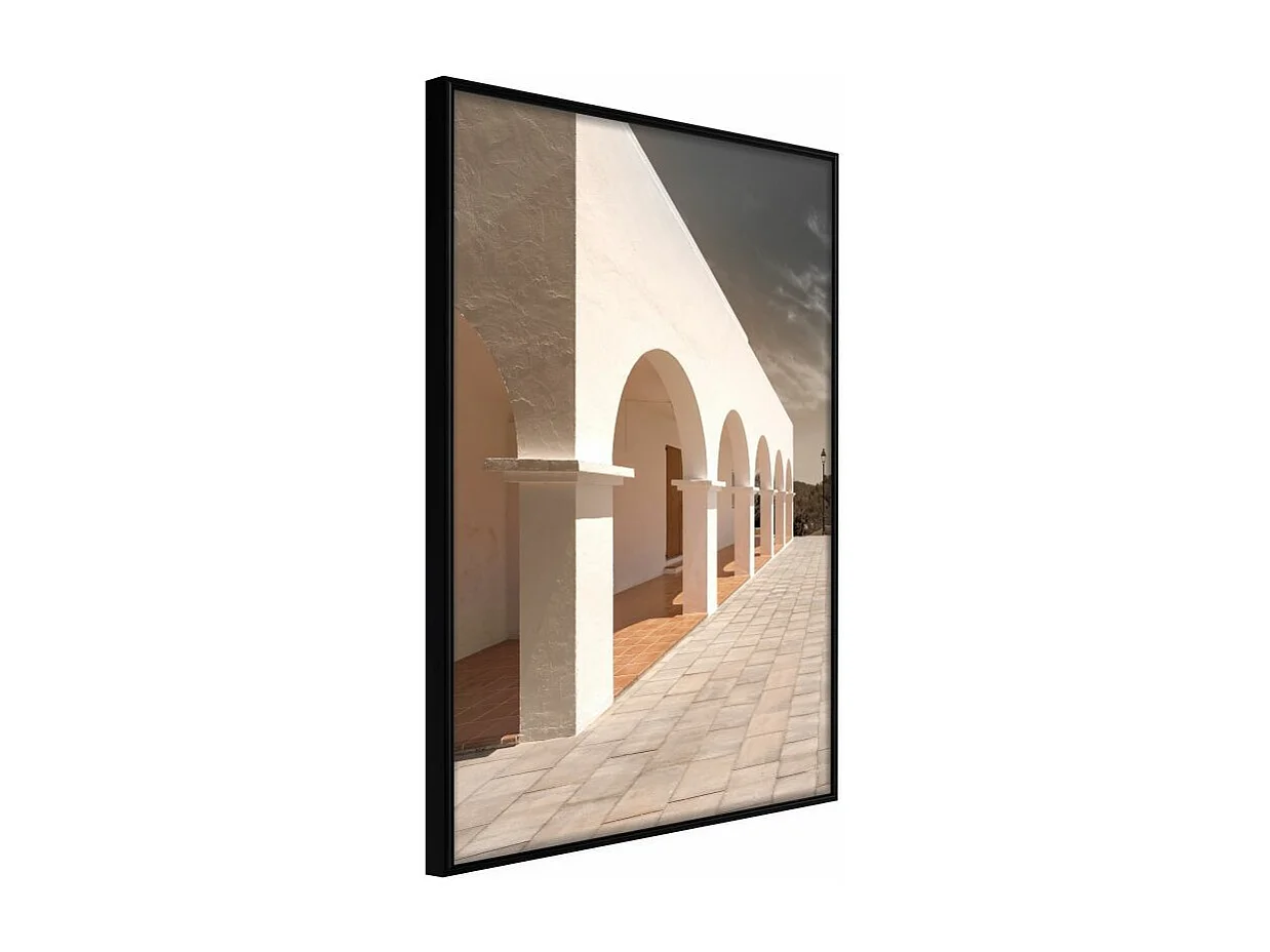 Affiche Murale Encadrée "Sunny Colonnade" 21 x 30 cm Noir