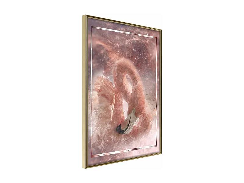 Affiche Murale Encadrée "Stellar Bird" 40 x 60 cm Or