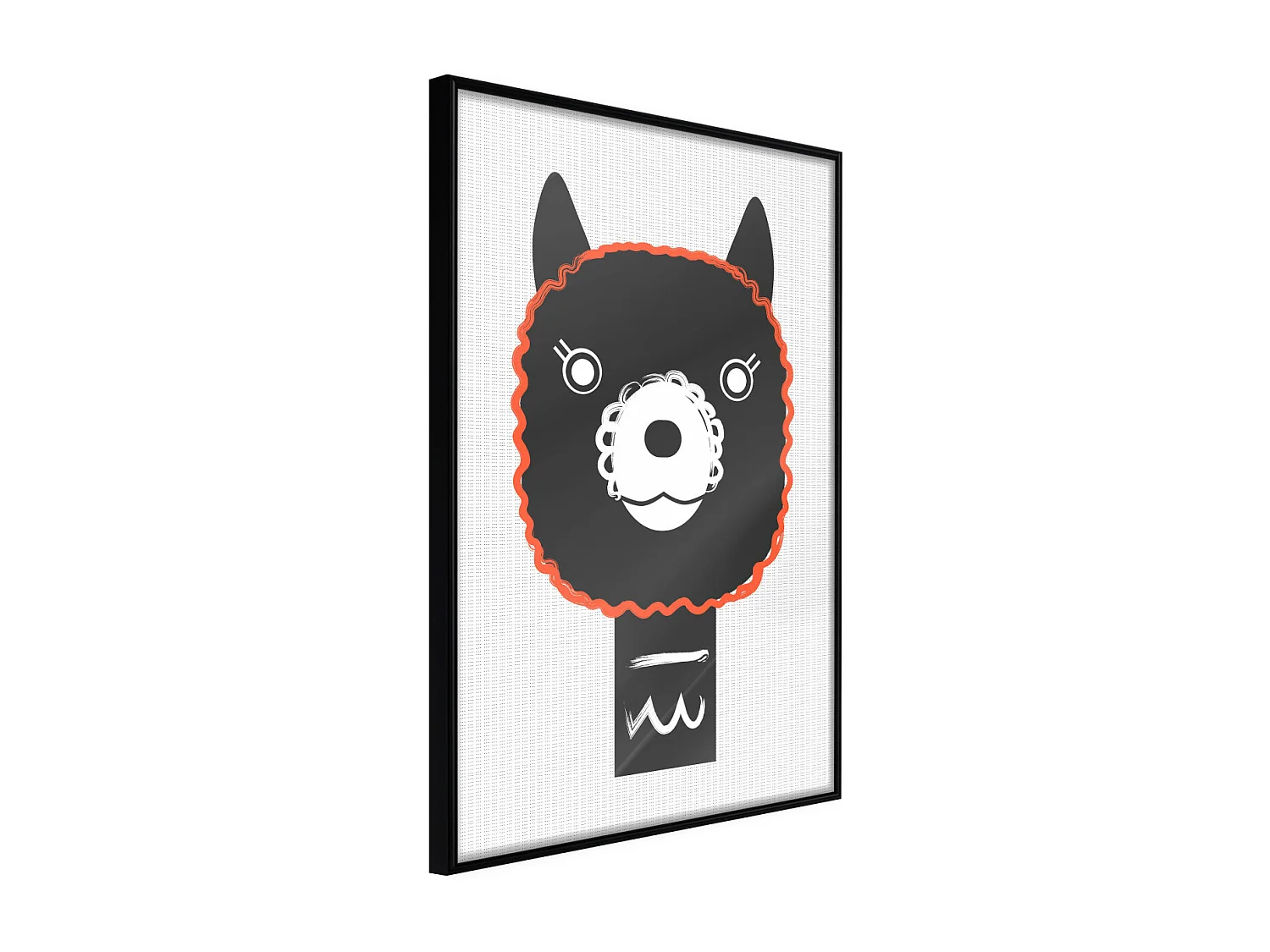 Affiche Murale Encadrée "Cute Smile" 21 x 30 cm Noir