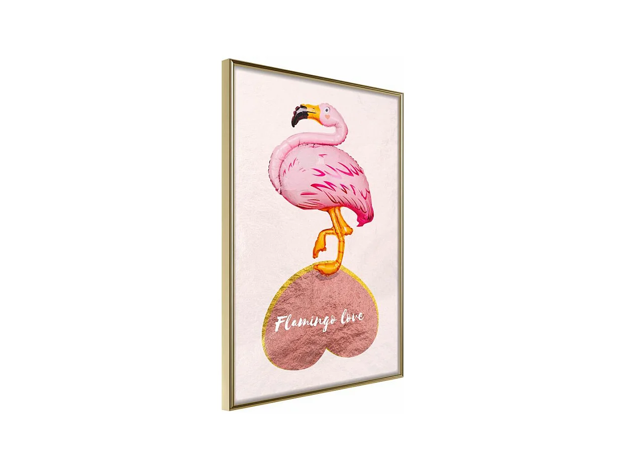 Affiche Murale Encadrée "Everybody Needs Love" 21 x 30 cm Or